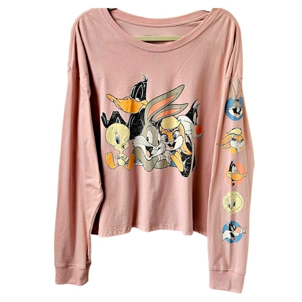 LOONEY TUNES Plus Size Cartoon Character LongSleeve Top